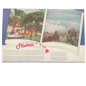 Vintage 1937 People of Hawaii Islands of Hawaii Ad Advertisement